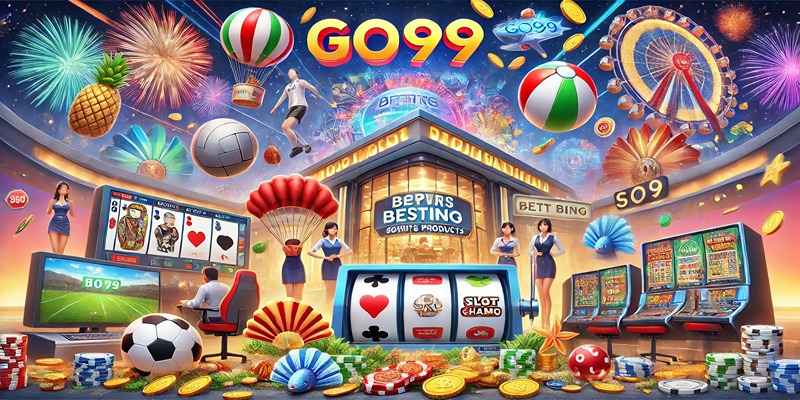 Các sản phẩm cá cược GO99: thể thao, casino, slot và bắn cá đa dạng, hấp dẫn